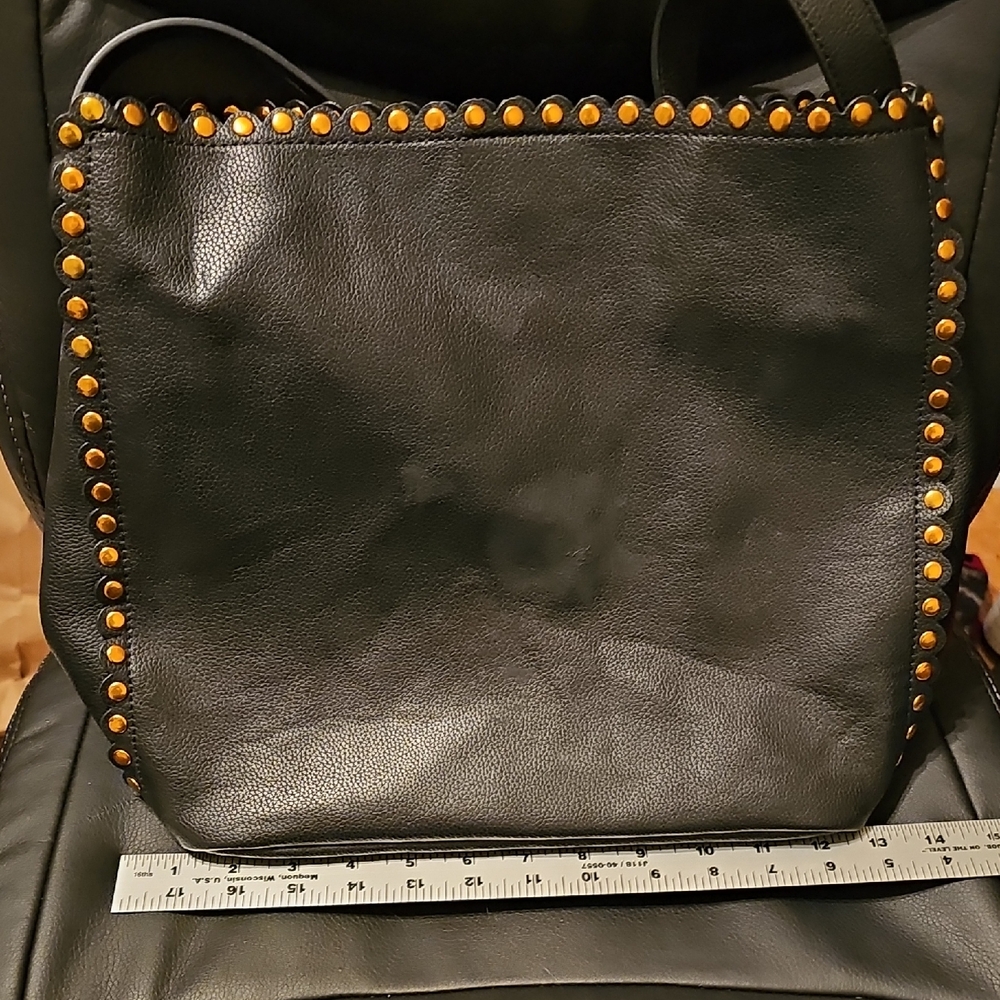 Deux Lux Leather Shoulder Bag with Gold Accents